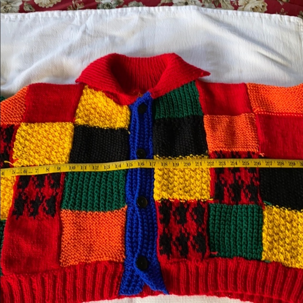 Harry Styles Handmade Multicolored patchwork cardigan inspired by J W - Picture 8 of 12